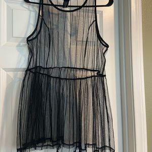 Sheer - black Torrid Babydoll top